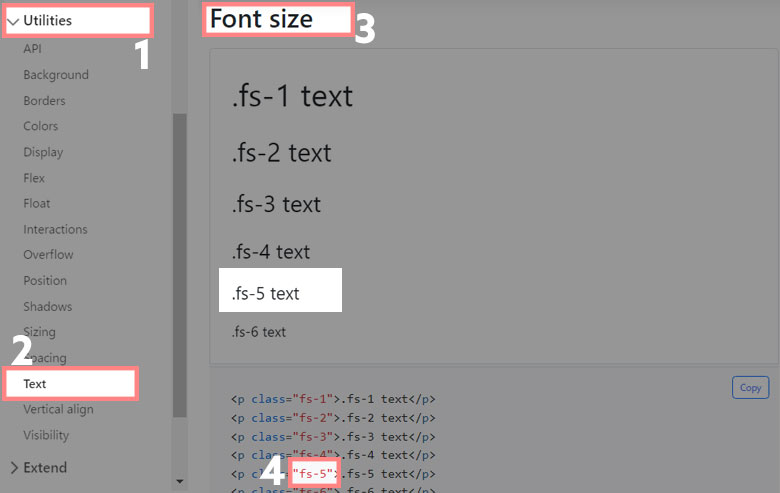Bootstrapフォントサイズ